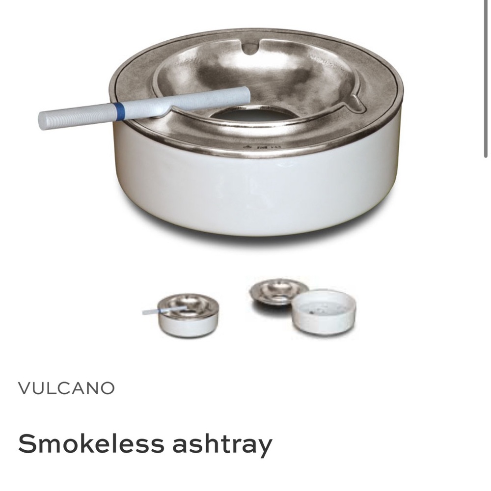 Cosi Tabellini Vulcano Smokeless Ashtray 2014 Italian Pewter